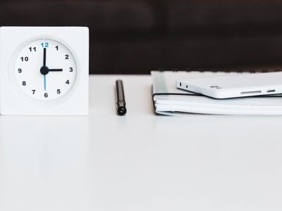 Clock, pen, callendar